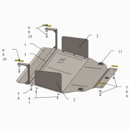 Kolchuga Защита двигателя, КПП и радиатора на Kia Optima III '10-15