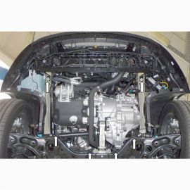 Kolchuga Защита двигателя, КПП и радиатора на Kia Optima IV '15- (ZiPoFlex-оцинковка)