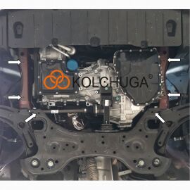 Kolchuga Защита двигателя, КПП и радиатора на Kia Picanto III '16- (ZiPoFlex-оцинковка)