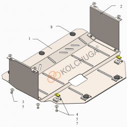 Kolchuga Защита двигателя, КПП и радиатора на Kia Picanto III '16-
