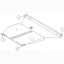 Kolchuga Защита двигателя, КПП и радиатора на Kia Rio I '00-05