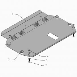 Kolchuga Защита двигателя, КПП и радиатора на Kia Rio II '05-11