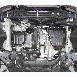 Kolchuga Защита двигателя, КПП и радиатора на Kia Rio III '11- (сборка Корея)