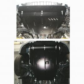 Kolchuga Защита двигателя, КПП и радиатора на Kia Rio III '11- (сборка Россия) (ZiPoFlex-оцинковка)