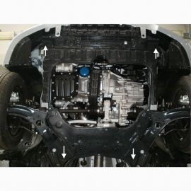 Kolchuga Защита двигателя, КПП и радиатора на Kia Rio III '11- (сборка Россия) (ZiPoFlex-оцинковка)