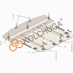 Kolchuga Защита двигателя, КПП и радиатора на Kia Rio IV '17- (сборка Корея)