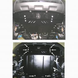 Kolchuga Защита двигателя, КПП и радиатора на Kia Sorento II '09-12 ZiPoFlex®