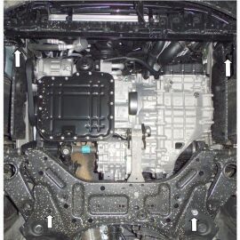 Kolchuga Защита двигателя, КПП и радиатора на Kia Sorento II '12-14 ZiPoFlex® (Корейская сборка)