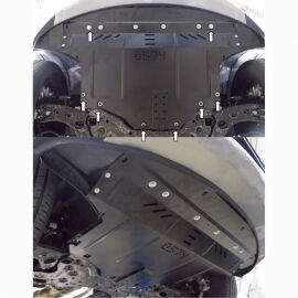 Kolchuga Защита двигателя, КПП и радиатора на Kia Sorento III '14- (ZiPoFlex-оцинковка)