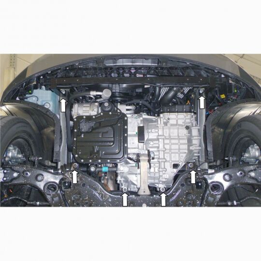 Kolchuga Защита двигателя, КПП и радиатора на Kia Sorento III '14- (ZiPoFlex-оцинковка)