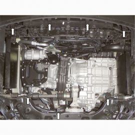 Kolchuga Защита двигателя, КПП и радиатора на Kia Soul II '13- (ZiPoFlex-оцинковка)
