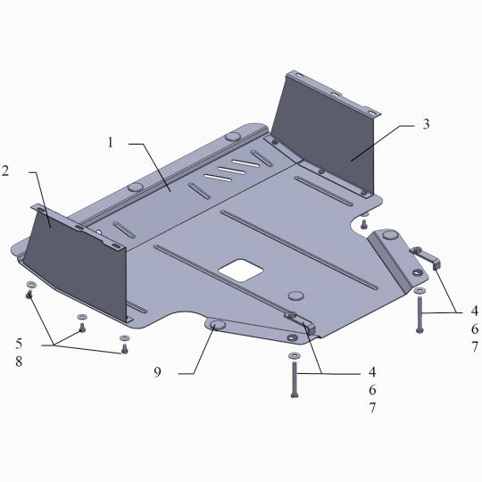 Kolchuga Защита двигателя, КПП и радиатора на Kia Venga '10-17 Kolchuga Защита двигателя, КПП и радиатора на Kia Venga '10-17