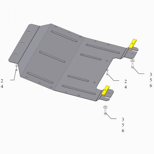 Kolchuga Защита двигателя, КПП и радиатора на Lancia Delta III '08- Kolchuga Защита двигателя, КПП и радиатора на Lancia Delta III '08-
