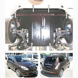 Kolchuga Защита двигателя, КПП и радиатора на Lancia Ypsilon II '03-11
