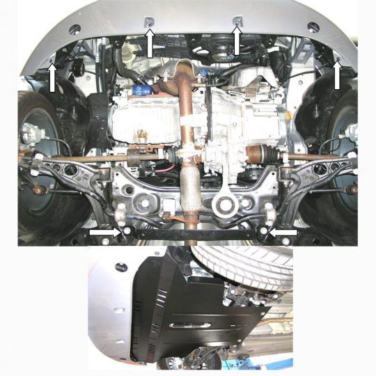 Kolchuga Защита двигателя, КПП и радиатора на Lancia Ypsilon II '03-11 Kolchuga Защита двигателя, КПП и радиатора на Lancia Ypsilon II '03-11