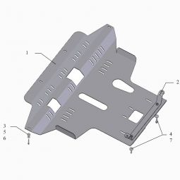 Kolchuga Защита двигателя, КПП и радиатора на Lancia Ypsilon II '03-11