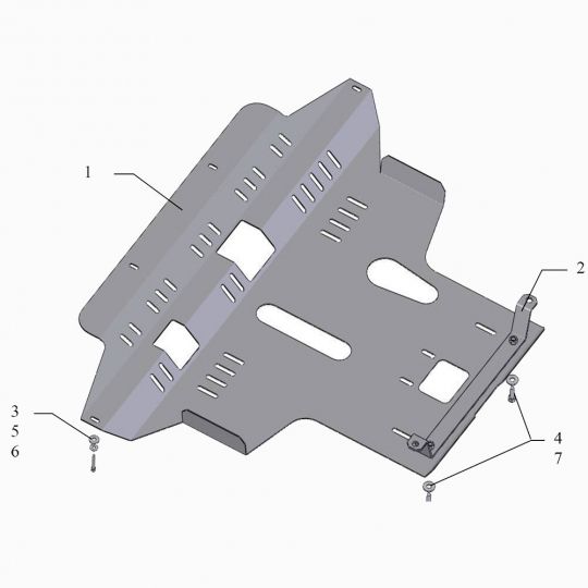 Kolchuga Защита двигателя, КПП и радиатора на Lancia Ypsilon II '03-11 Kolchuga Защита двигателя, КПП и радиатора на Lancia Ypsilon II '03-11