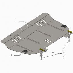 Kolchuga Защита двигателя, КПП и радиатора на Lancia Ypsilon III '11-