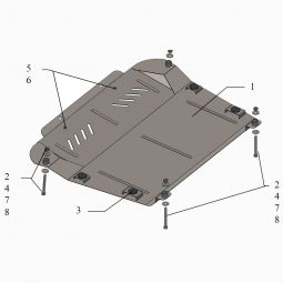 Kolchuga Защита двигателя и КПП на Lexus RX II (400) '05-09
