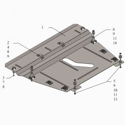Kolchuga Защита двигателя и КПП на Lexus RX IV '15- (ZiPoFlex-оцинковка)