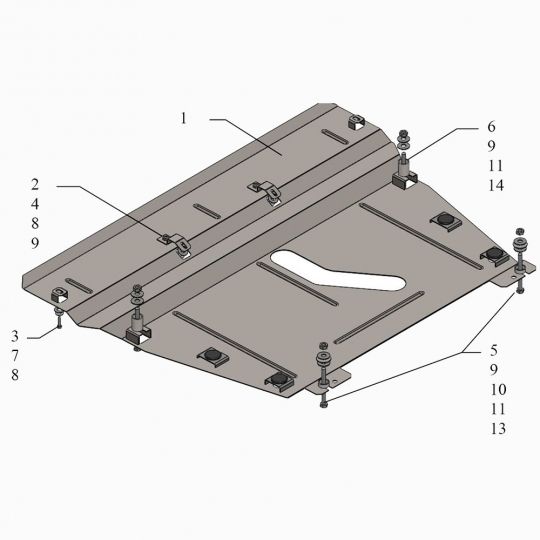 Kolchuga Защита двигателя и КПП на Lexus RX IV '15-