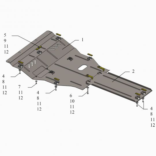 Kolchuga Защита двигателя, КПП и радиатора на Lexus GS III (350) '07-12 (ZiPoFlex-оцинковка) Kolchuga Защита двигателя, КПП и радиатора на Lexus GS III (350) '07-12 (ZiPoFlex-оцинковка)