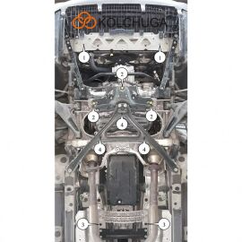 Kolchuga Защита двигателя, КПП и радиатора на Lexus IS XE3 (250) '13- (задний привод)
