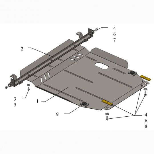 Kolchuga Защита двигателя, КПП и радиатора на Lifan 620 '07- Kolchuga Защита двигателя, КПП и радиатора на Lifan 620 '07-