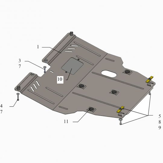 Kolchuga Защита двигателя, КПП и радиатора на Lifan X60 '11- Kolchuga Защита двигателя, КПП и радиатора на Lifan X60 '11-