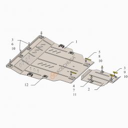 Kolchuga Защита двигателя, КПП, радиатора и заднего моста на Lincoln MKC '14-18