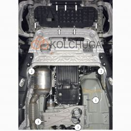 Kolchuga Защита двигателя, КПП и радиатора на Maserati Levante '18-