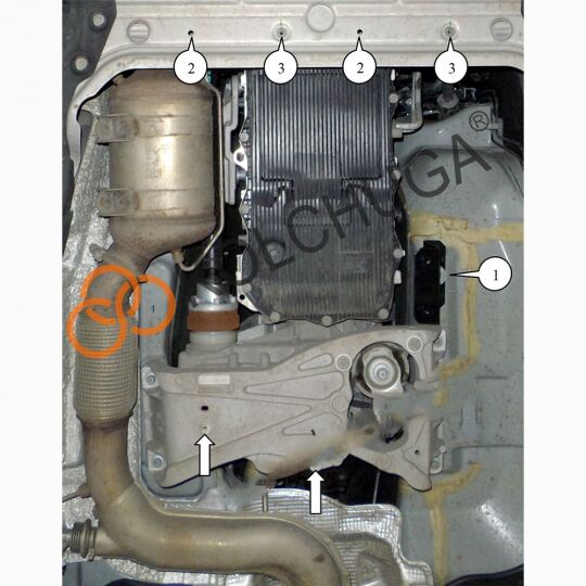 Kolchuga Защита КПП на Maserati Levante '16- Kolchuga Защита КПП на Maserati Levante '16-