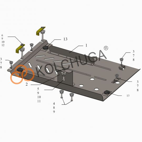 Kolchuga Защита КПП на Maserati Levante '16- Kolchuga Защита КПП на Maserati Levante '16-