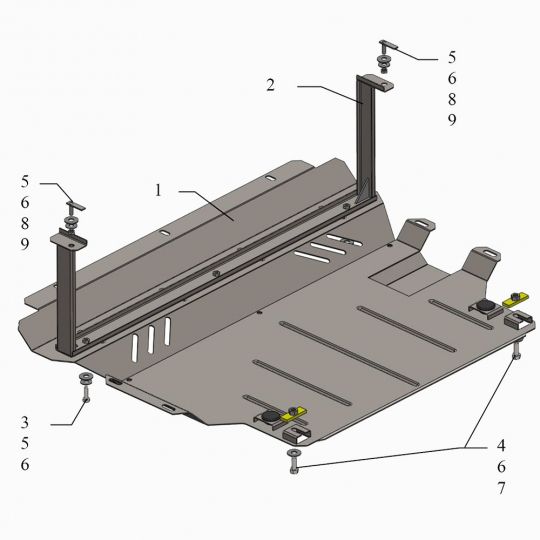 Kolchuga Защита двигателя, КПП и радиатора на Mazda 3 II (BL) '09-13 Kolchuga Защита двигателя, КПП и радиатора на Mazda 3 II (BL) '09-13