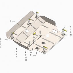 Kolchuga Защита двигателя, КПП и радиатора на Mazda 323 (BH/BA) '94-00 (МКПП)