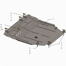 Kolchuga Защита двигателя, КПП и радиатора на Mazda 323 (BJ) '98-03