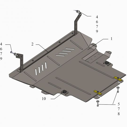 Kolchuga Защита двигателя, КПП и радиатора на Mazda 5 II '05-09 Kolchuga Защита двигателя, КПП и радиатора на Mazda 5 II '05-09