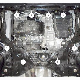 Kolchuga Защита двигателя и КПП на Mazda CX-3 '15- (ZiPoFlex-оцинковка)