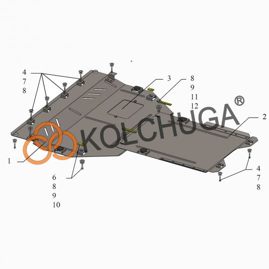 Kolchuga Защита двигателя и КПП на Mazda CX-3 '15- (ZiPoFlex-оцинковка) Kolchuga Защита двигателя и КПП на Mazda CX-3 '15- (ZiPoFlex-оцинковка)