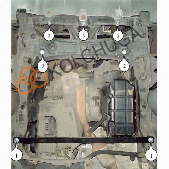 Kolchuga Защита двигателя и КПП на Mercedes-Benz A-Class W169 '04-12 (V-1,5i) Kolchuga Защита двигателя и КПП на Mercedes-Benz A-Class W169 '04-12 (V-1,5i)