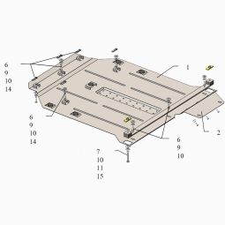 Kolchuga Защита двигателя и КПП на Mercedes-Benz A-Class W169 '04-12 (ZiPoFlex-оцинковка)