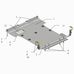 Kolchuga Защита двигателя и КПП на Mercedes-Benz Viano W639 '03-14 (ZiPoFlex-оцинковка)