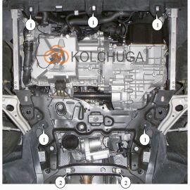 Kolchuga Защита двигателя, КПП и радиатора на Mercedes-Benz CLA-Class C117 '13-19