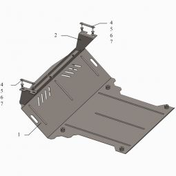 Kolchuga Защита двигателя, КПП и радиатора на Mercedes-Benz Sprinter W906 '06-12 (4x4)