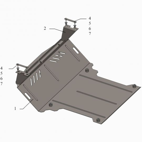 Kolchuga Защита двигателя, КПП и радиатора на Mercedes-Benz Sprinter W906 '06-12 (4x4) Kolchuga Защита двигателя, КПП и радиатора на Mercedes-Benz Sprinter W906 '06-12 (4x4)