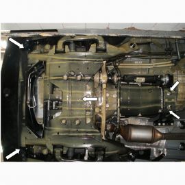 Kolchuga Защита двигателя, КПП и радиатора на Mercedes-Benz Viano W639 '10-14 (ZiPoFlex-оцинковка)