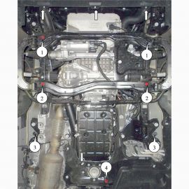 Kolchuga Защита двигателя, КПП и радиатора на Mercedes-Benz Vito III W447 '14- (ZiPoFlex-оцинковка)
