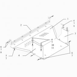 Kolchuga Защита двигателя и радиатора на Mercedes-Benz Actros MP2 '03-08