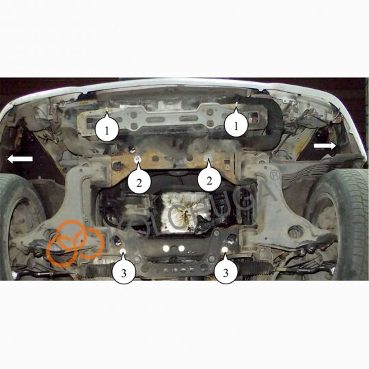 Kolchuga Защита двигателя и радиатора на Mercedes-Benz E-Class W210 '95-02 Kolchuga Защита двигателя и радиатора на Mercedes-Benz E-Class W210 '95-02