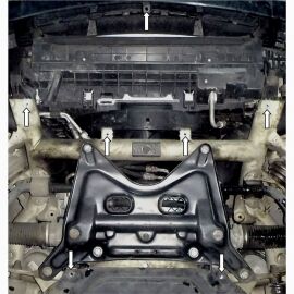 Kolchuga Защита двигателя и радиатора на Mercedes-Benz E-Class W212 '09- (ZiPoFlex-оцинковка)